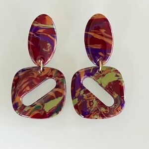 Colorful Abstract Dangle Earrings